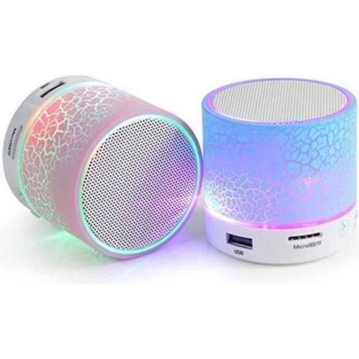 Generic Portable Bluetooth Speaker Enceinte Bluetooth Lumineuse Colorée -  Prix pas cher