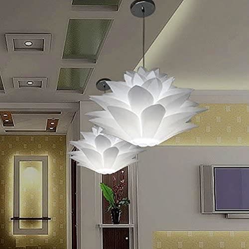 kwmobile Lampe Puzzle Suspension Plafond ou Abat-Jour - Luminaire Fleur