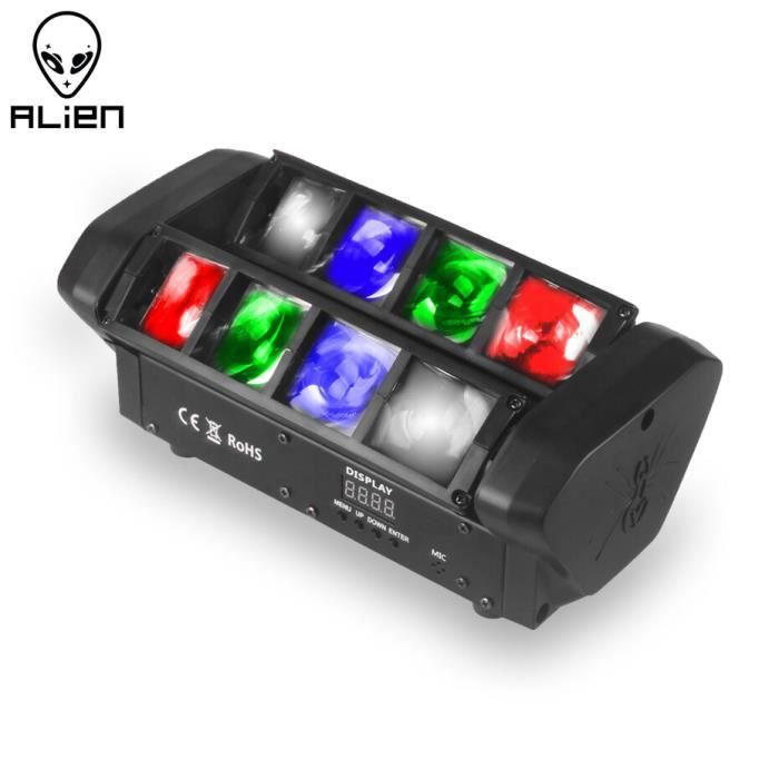 ZKYMZL 7x12W RGBW (4 en 1) Éclairage de scène LED avec 9/14 CH par contrôle