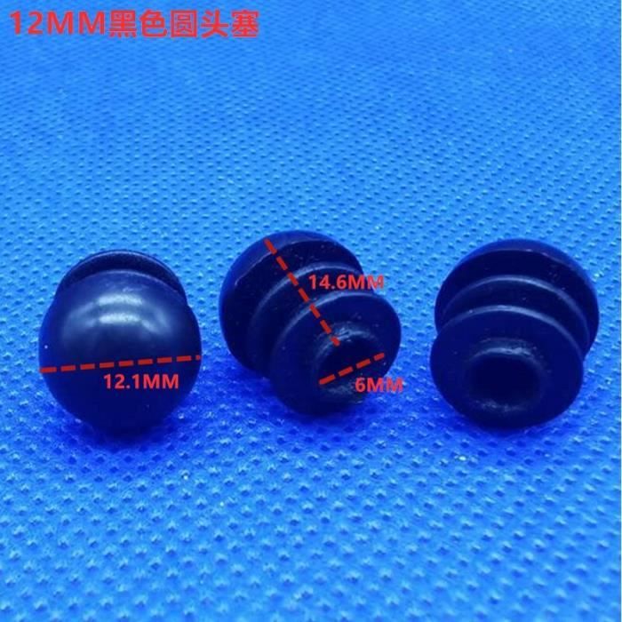 38 Bouchons De Trou En Silicone - Pour Trous 2.5-3mm - Diamètre Tête 7.8mm - Noir - Étanches, Anti-poussière - Meubles, Tubes Métalliques - 12