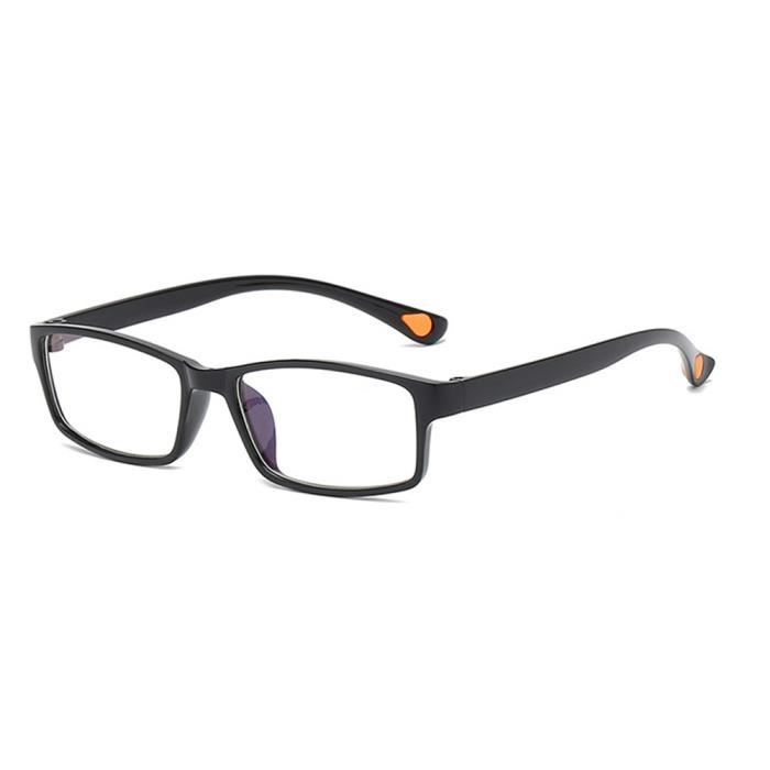 Noir Dioptrie -1,50 Lunettes de Myopie Carrées Noires