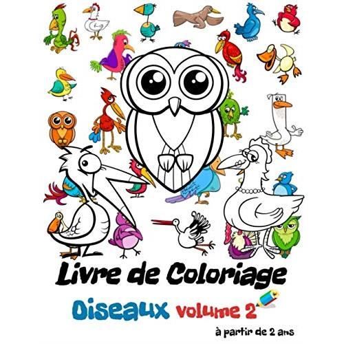Livre de Coloriage Oiseaux Vol.2: Cahier de coloriage pour enfants, à  partir de 2 ans - 26 coloriages d'oiseaux - Format A4 - - Cdiscount Jeux -  Jouets