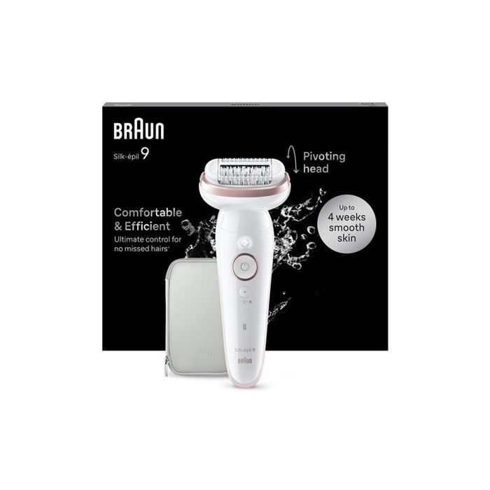 Epilateur électrique Braun Silk épil 9 SES 9 000 Blanc et Rose