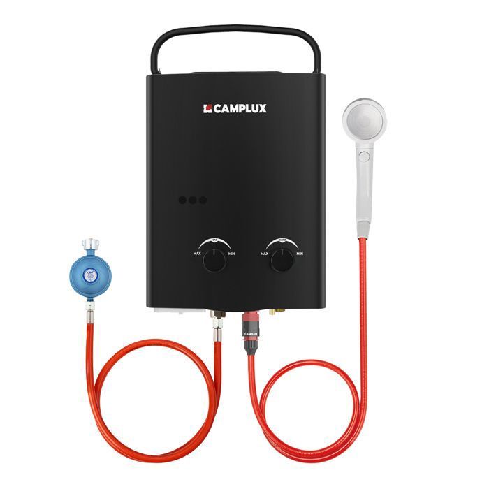 Meilleurs prix pour Tankless Chauffe-eau au Gaz avec Poignée Portable, CAMPLUX AY132B-DE 5 Litres Chauffe-eau au Gaz pour Douche de Camping, Douche