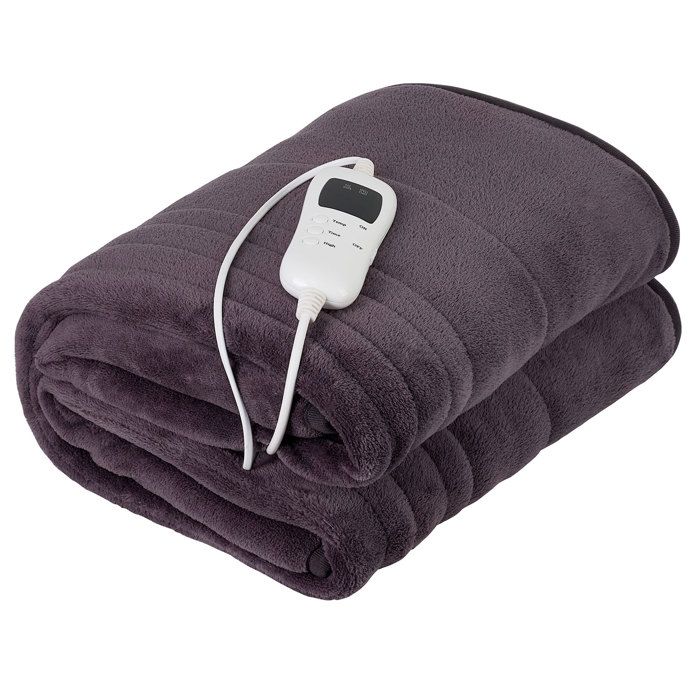 Couverture Électrique Chauffante 7 Niveaux de Température Minuteur Lavable Camry CR 7418 120W Gris