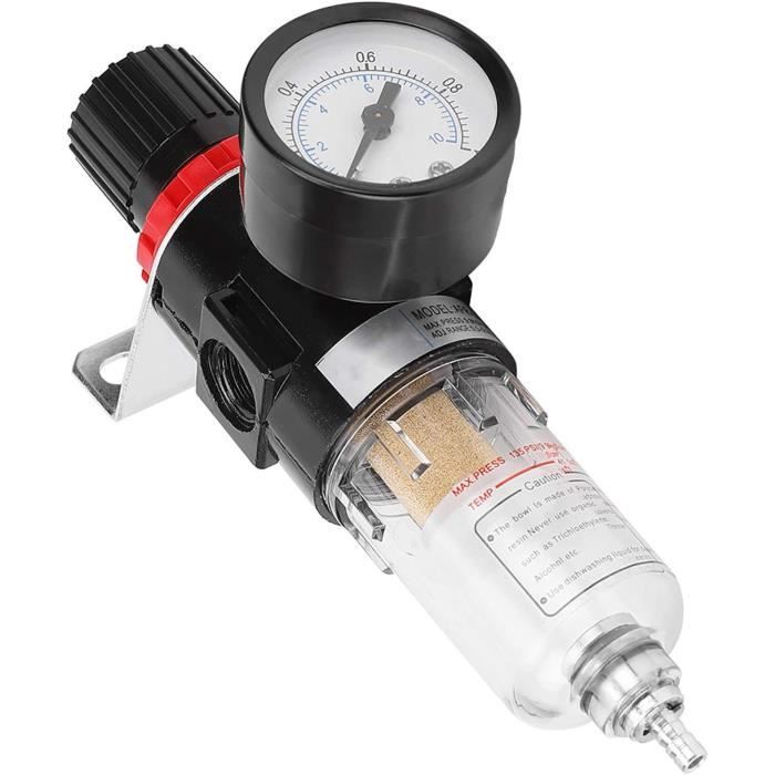 Régulateur Filtre à Air Comprimé Avec Manomètre Et Séparateur D'eau - 10 Bar - 5 µm - Neuf