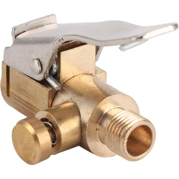 Mandrin Droit Gonfleur De Pneu Avec Manomètre - Buse En Acier Compatible Valves Européennes Et Japonaises - Pour Voiture - 9