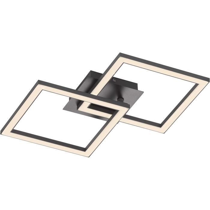 Panneau LED plafonnier de salon panneau de lampe monté panneau de plafond  noir, aluminium, blanc, LED