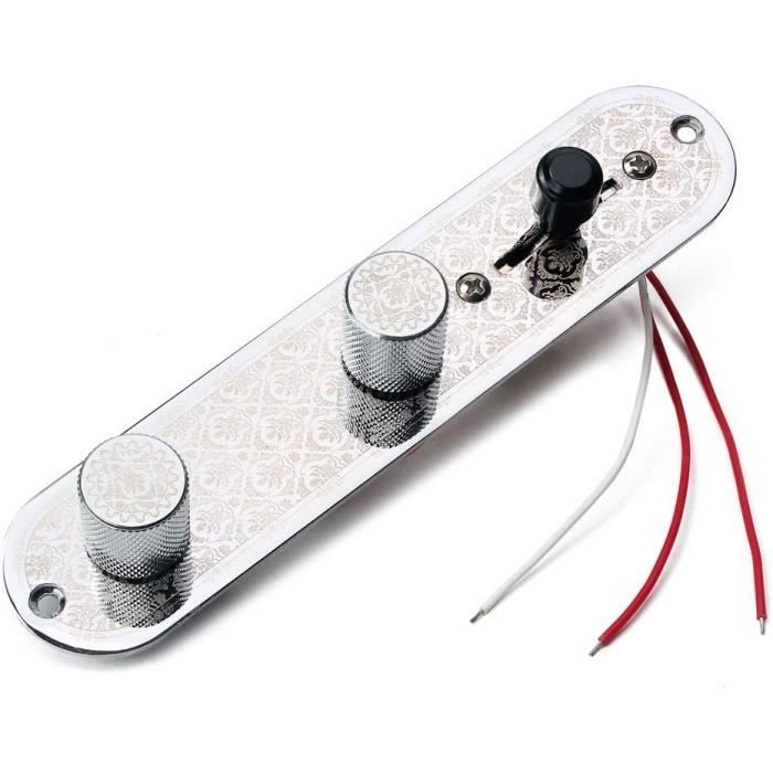 2 Kits Micro Pré-câblés Pour Guitare Cigare - Capteur Piézo + Potentiomètre Volume - Sans Soudure