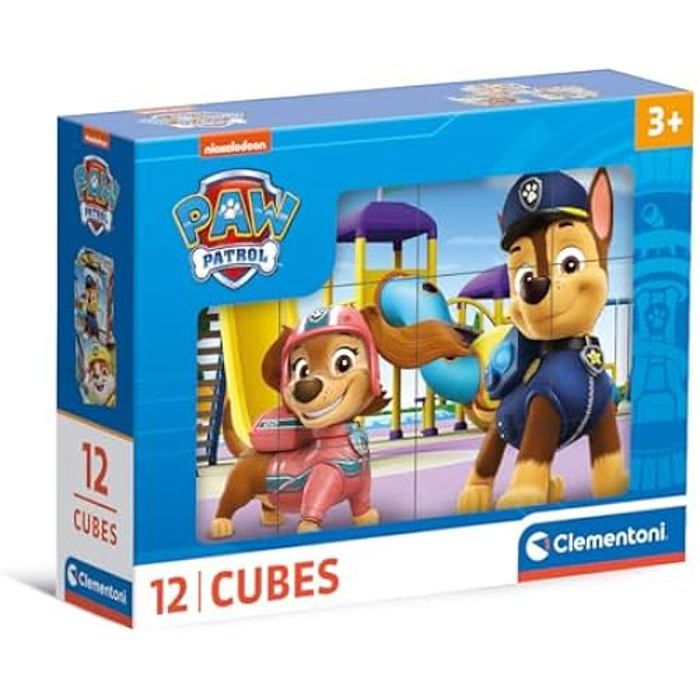 Puzzle - CLEMENTONI - Paw Patrol - 12 Pièces - Cube Supercolor - 3-5 Ans