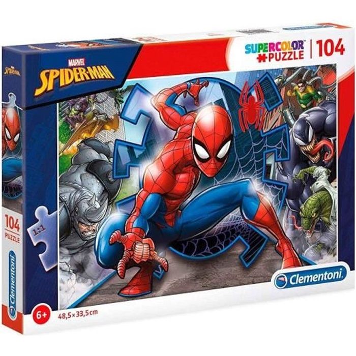 Puzzle 104 Pieces Spiderman Marvel - Puzzle Enfant Clementoni Super Heros  Spider-man Homme Araigniee - Cdiscount Jeux - Jouets