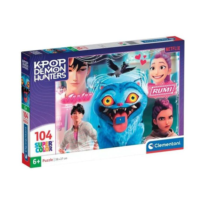 Clementoni K Pop Demon Hunters Puzzles 104 Pièces Puzzle enfant Dès Juni Rumi Netflix