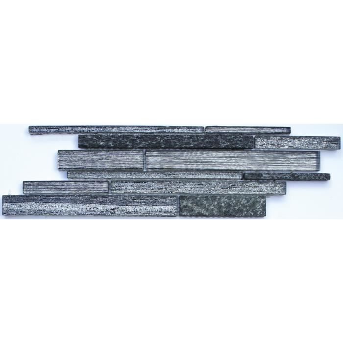Listel En Pate De Verre Brique 10 X 30 Cm Noir Achat Vente Carrelage Parement Listel Brique Noir 10x30 Cm Cdiscount