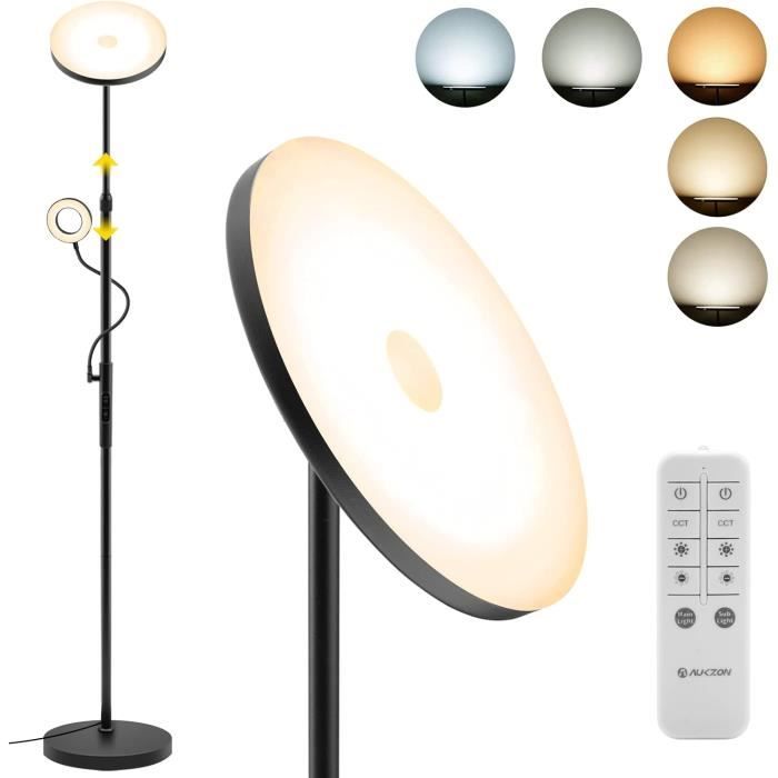 Lampadaire LED Design Moderne 165cm - 4 Lumières E14 - Argenté