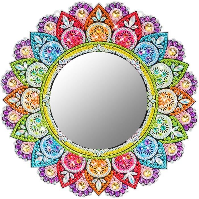 PUWOWYE Kit de Miroir de Peinture Diamant pour Filles Adultes Enfants