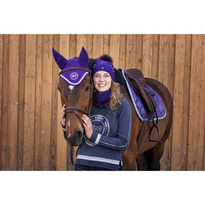 Comparer les prix de Bonnet chasse-mouches EQUITHÈME "Nuva" - Couleur : violet, Taille : cheval