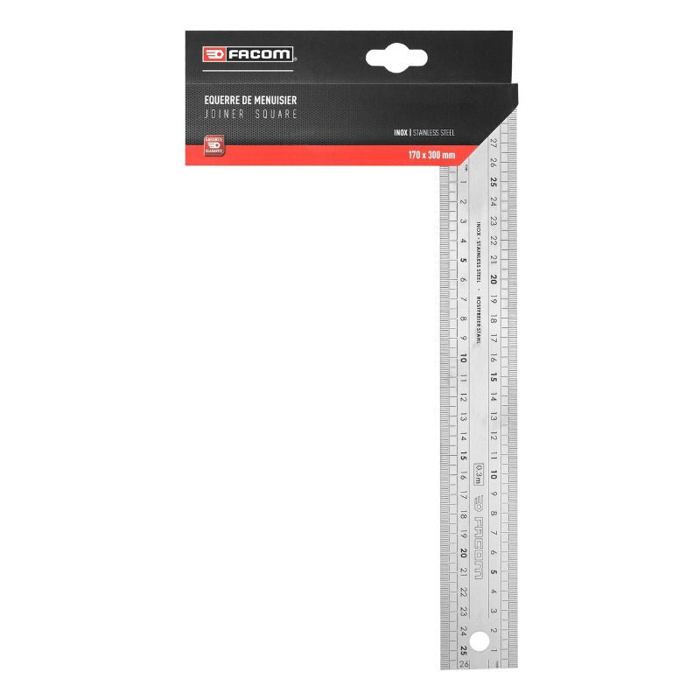 Equerre dOnglet Inox FACOM - 170x300mm - Angle 90° - Gravures Profondes