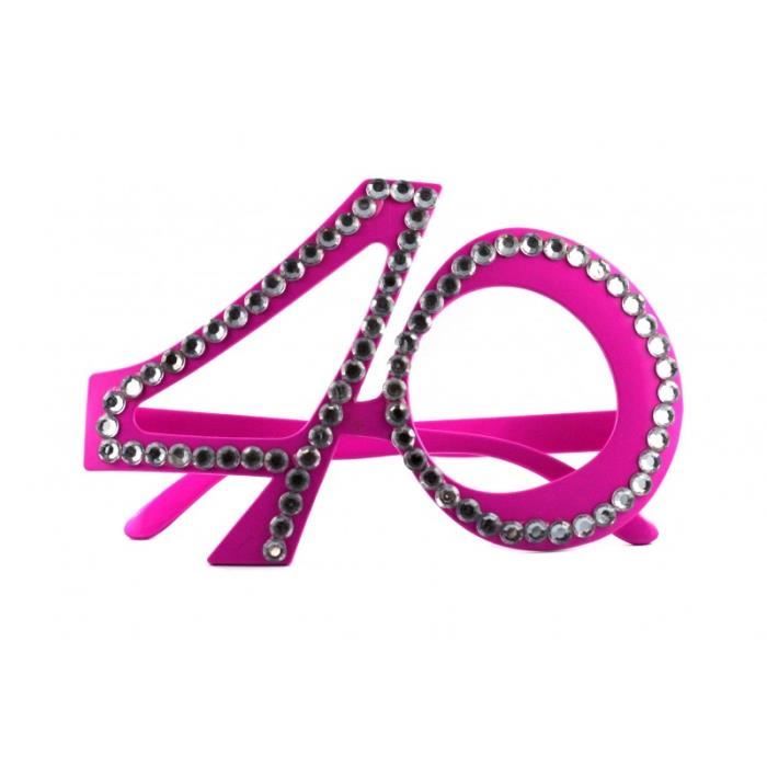 Lunettes Anniversaire 40 Ans Roses Cdiscount Jeux Jouets