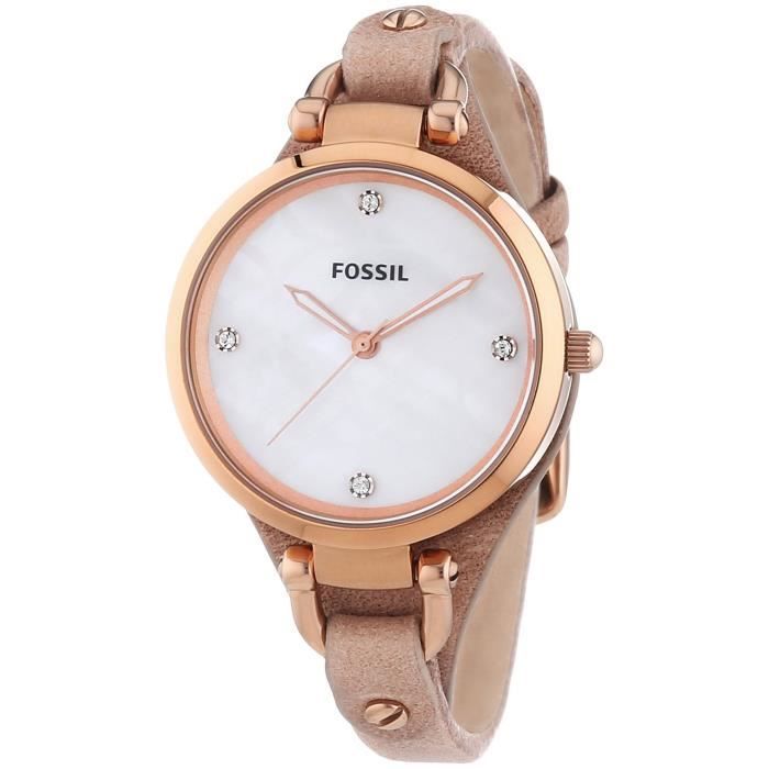 Fossil Es3151 Géorgie analogique Affichage analogique à quartz beige Montre  YP0AS - Cdiscount Bijouterie