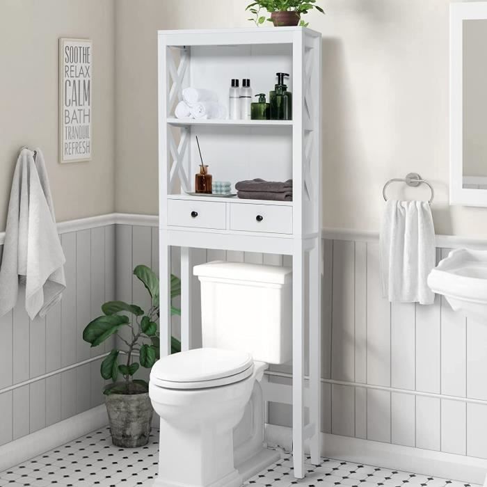 EUGAD Meuble Salle De Bain Sur Pied, Armoire De Rangement, Placard Avec