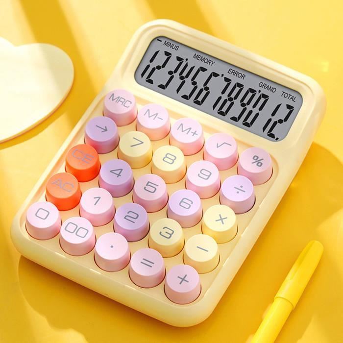 Calculatrice à Interrupteur MéCanique à 12 Chiffres éCran LCD