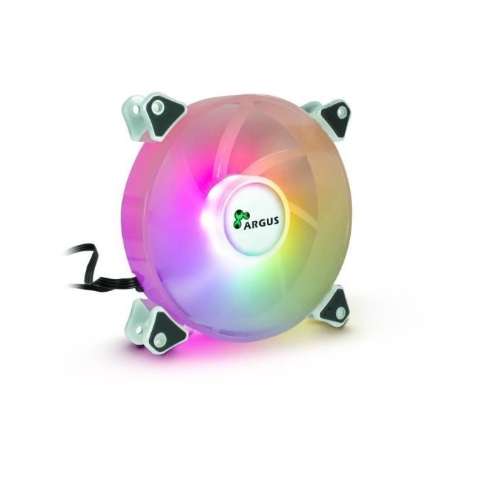 Ventilateur INTER-TECH ARGUS RS-061 – 12 cm – Boitier PC – RGB – 4 broches – 12 V