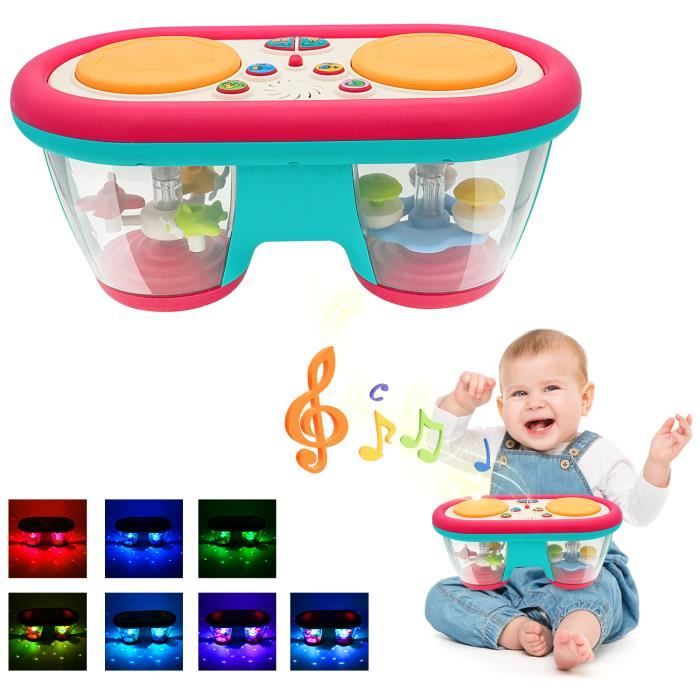 kenlumo jouet musical enfant, bébé clap tambour,musique rotatif jouet sensoriel,avec musique et lumières
