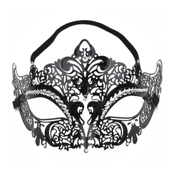 Masque De Mascarade Vénitien En Dentelle Avec Poignée - Masque Carnaval, Soirée, Déguisement