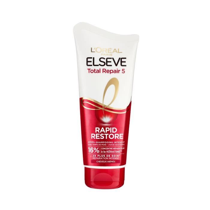 LOréal Paris Elseve Total Repair 5 Après Shampooing Rapid Restore Cheveux Abîmés - 180 ml