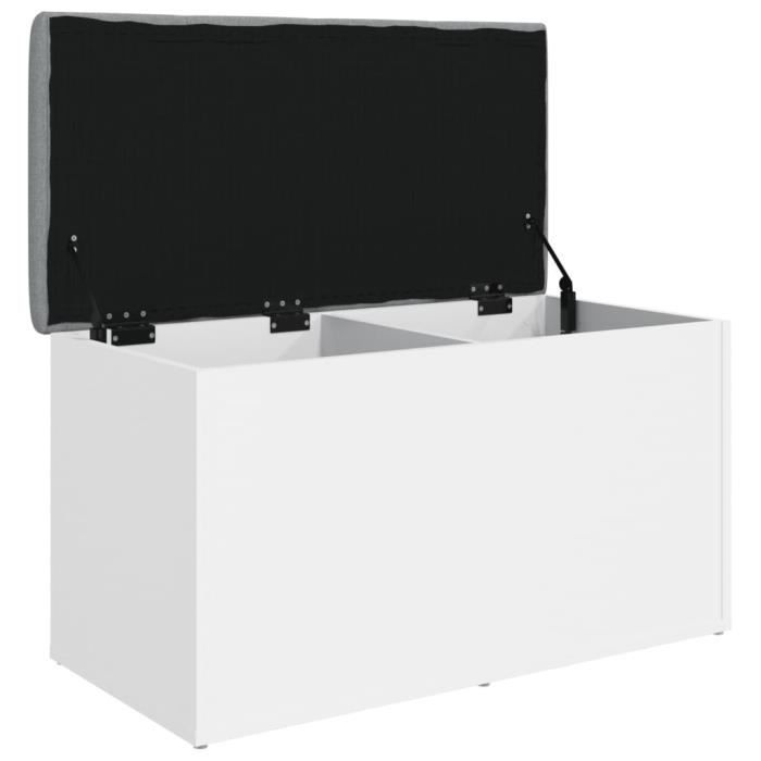 Banc de rangement - MOTHINESSTO - Qqmora xY4201 - Blanc - 82x42x45 cm - Capacité 110 kg