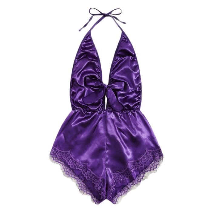 FEMMES DENTELLE BODYS Sexy Lingerie Crotchless Babydoll Body Vêtements