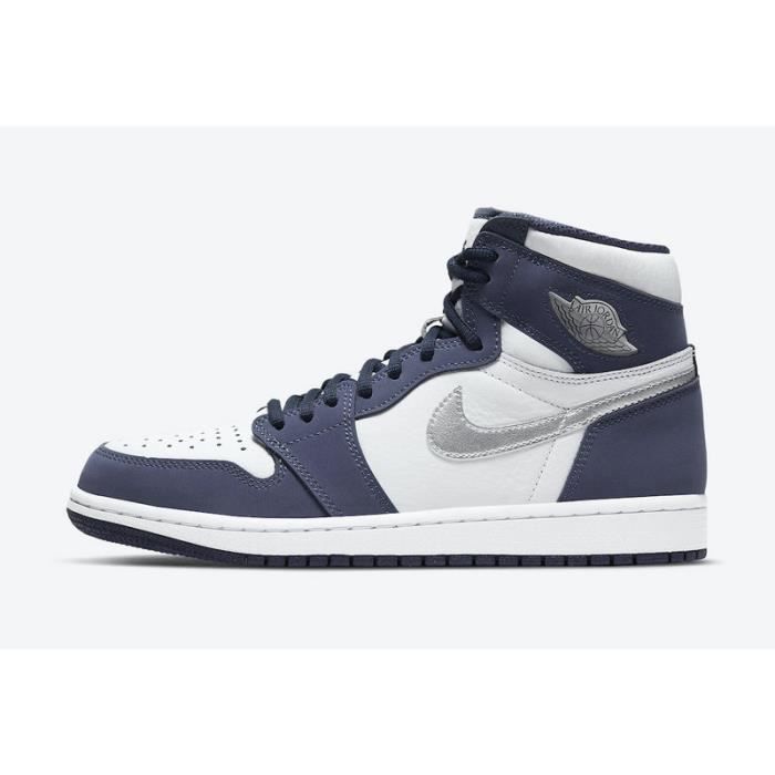 Baskets Air Jordan 1 High OG CO.JP Midnight Navy DC1788-100 Homme Chaussures Entraînement de Sport Navy Bleu