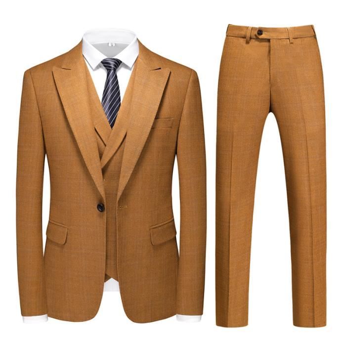 Costume marron sales homme mariage
