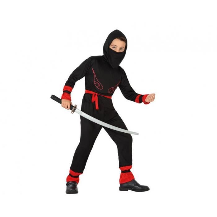 déguisement ninja - ac-déco - 3/4 ans - rouge - enfant