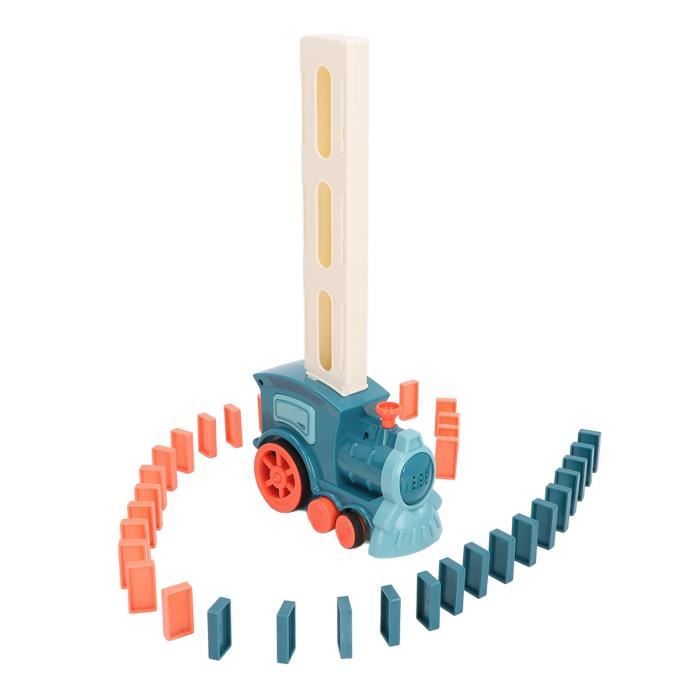 Train Domino Électrique – 180 Blocs, Effets Lumière Et Son, Cadeau Enfant