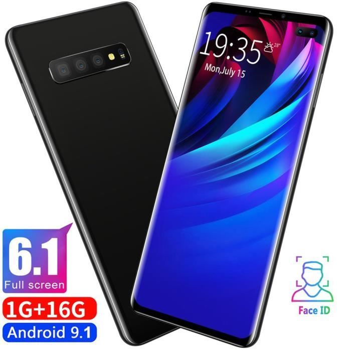 Vente Téléphone portable Smartphone S10 6,5 pouces double carte SIM 6Go RAM + 128Go ROM Android 9.1 Noir 3G pas cher Vente Téléphone portable Smartphone S10 6,5 pouces double carte SIM 6Go RAM + 128Go ROM Android 9.1 Noir 3G pas cher