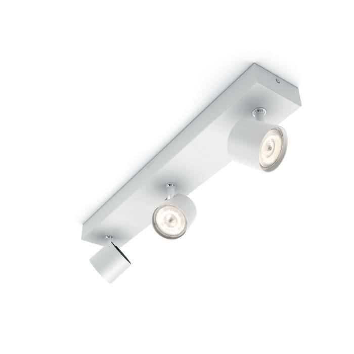 Philips myLiving Spot 5624331P0, Surfaced lighting spot, 3 ampoule(s), LED, 4,5 W, 1500 lm, Blanc