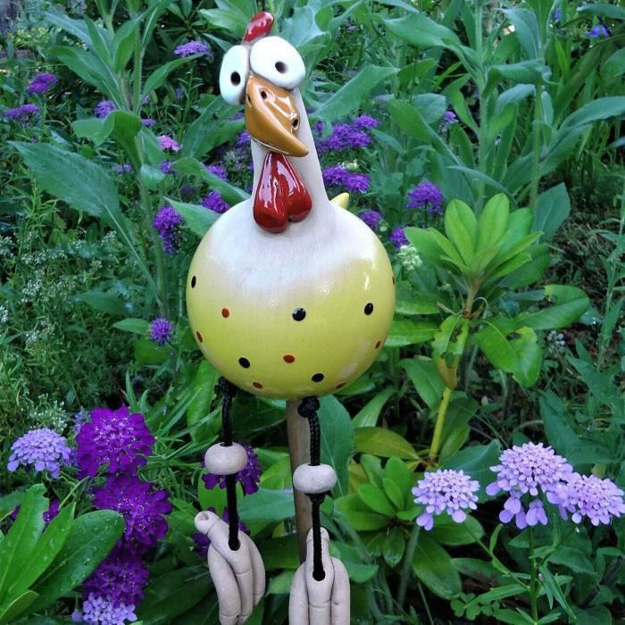 Poulet Statue Jardin Poule Résine Artisanat Sculpture Ornement