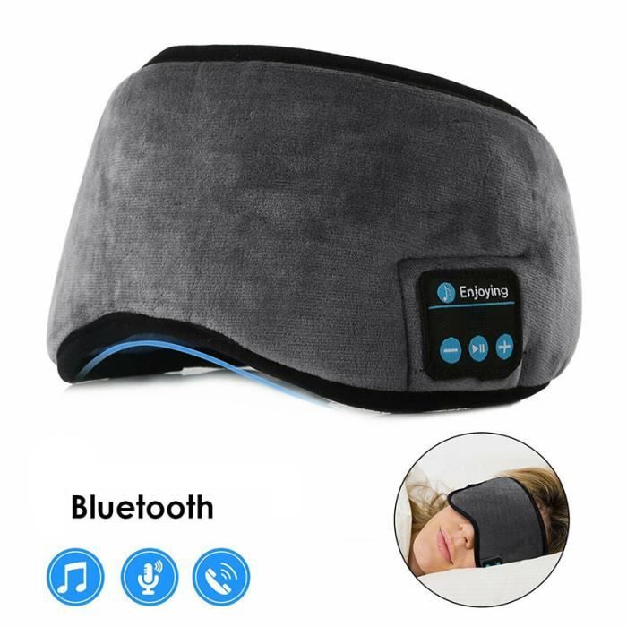 Masque de Sommeil, Écouteurs Bluetooth sans Fil Casque Anti Bruit Casque de  sommeil Cadeaux pour Homme Femme,Sport,Voyage