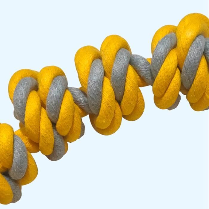 Comparer les prix de Jouet de corde pour chien résistant aux morsures, dentaire interactif pour nettoyage des dents, moyen et grand chien