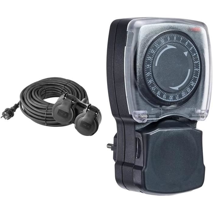 MutecPower 20m Rallonge avec 4 prises Schuko pour usage extérieur Câble MutecPower 20m Rallonge avec 4 prises Schuko pour usage extérieur Câble