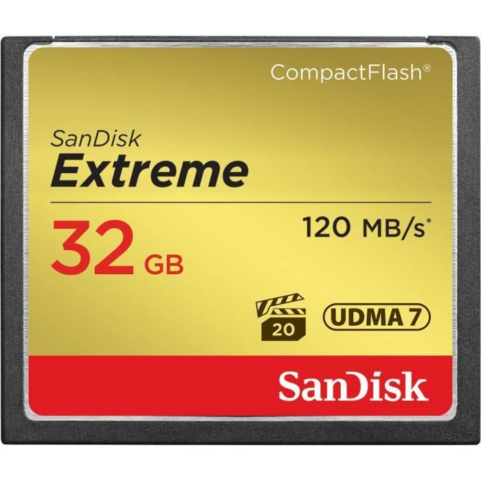 Carte memoire Compact Flash Extreme SANDISK 120Mbps - vue 2