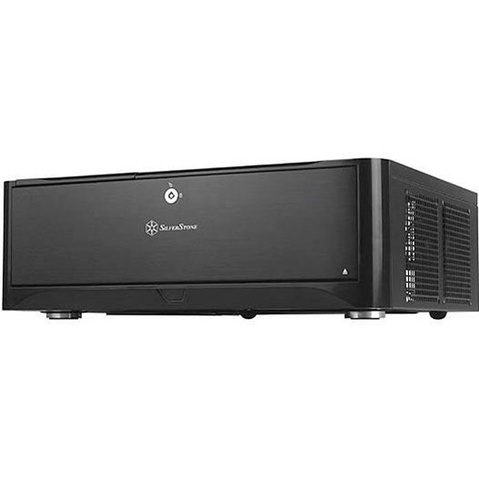 SilverStone SST-GD06B - Grandia Boîtier PC HTPC Micro ATX, Haute performance du flux d'air silencieux, noir