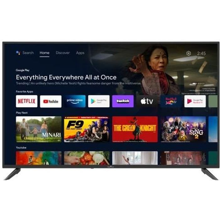 Smart Tech TV Android UHD 4K 58 pouces (146 cm) 58UA20T1 HDR CHROMECAST