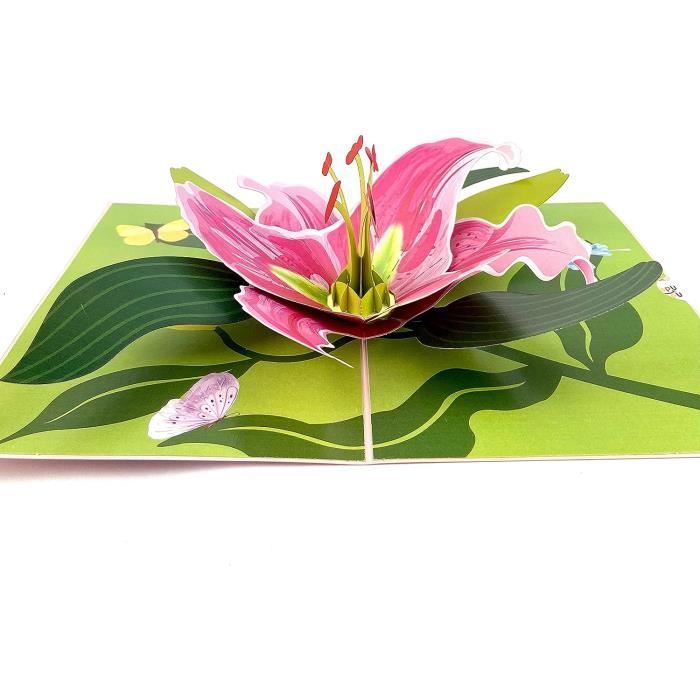 Mapu Mapu Carte anniversaire fleur, Carte de fête des mères, Carte pop ...