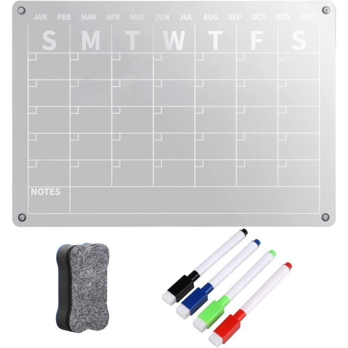 Calendrier Magnétique Pour Réfrigérateur 2025-2026 - 18 Mois (juillet 2025 à Décembre 2026) - Design Moderne