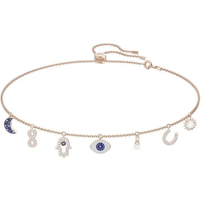 Sautoir - Collier - Collier Swarovski Symbolic Charms - Matière:Plaqué