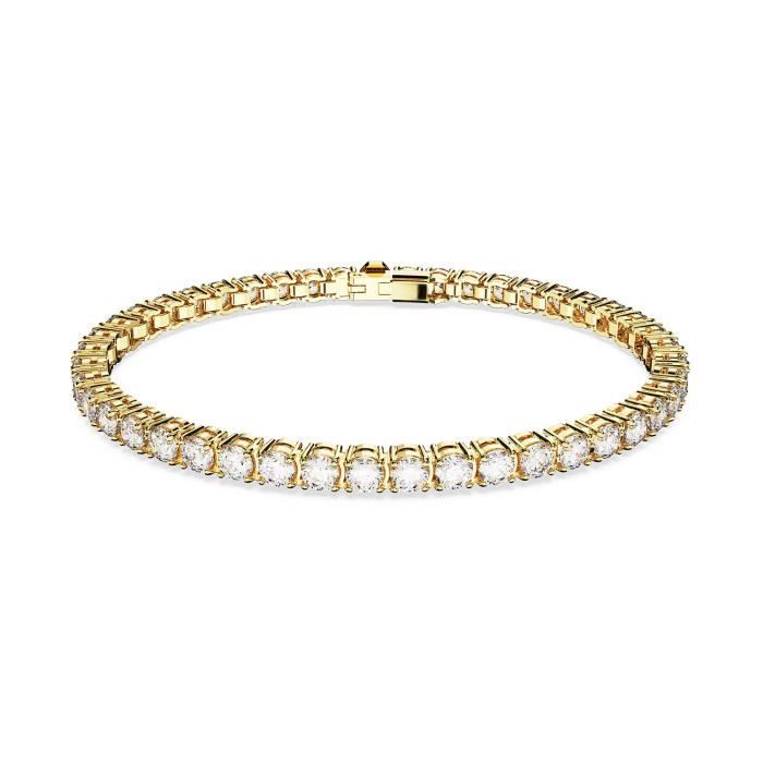 Bracelet SWAROVSKI Matrix Tennis Plaqué or Cristaux