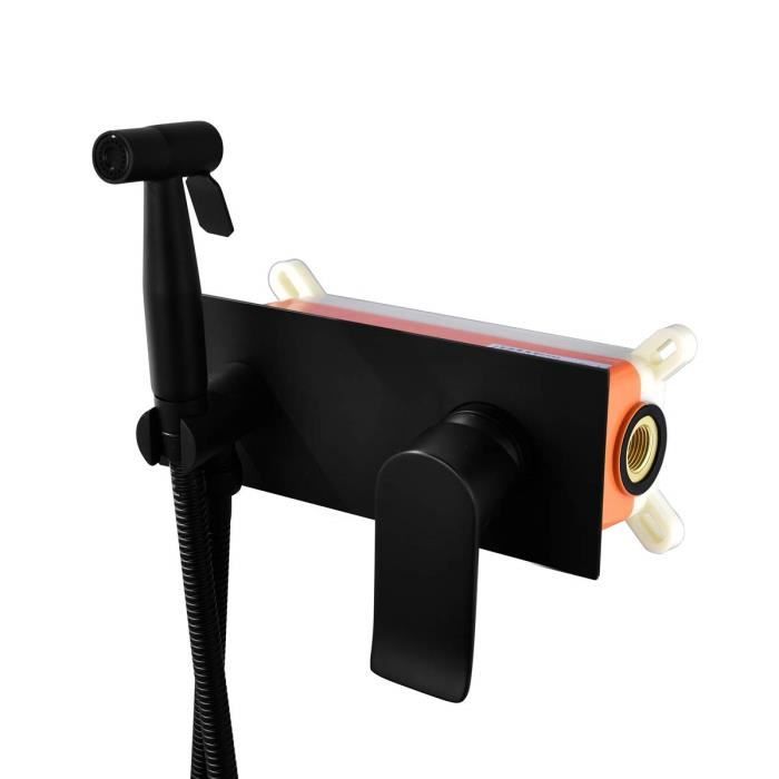 Duokon Jet de Bidet Maison Salle de Bain Portable chrom/é ABS Shattaf Toilette Bidet Douche Jet
