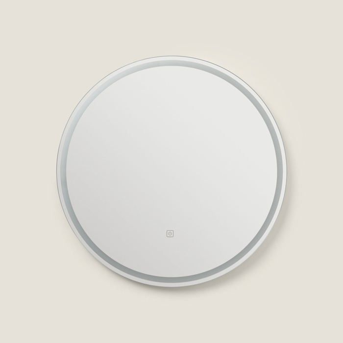 Miroir Rond Miroir Salle De Bain Habison 50cm - LED Anti-buée, Bluetooth, 3 Couleurs Lumière, Interrupteur Tactile Miroir éclairage 3 Couleurs